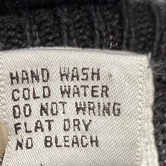 Vintage Jade Sweater Pullover Black Beaded Floral Holiday Womens Size Small - Picture 5 of 5